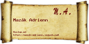 Mazák Adrienn névjegykártya